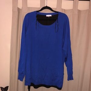 Like New Calvin Klein semi sheer back sweater 2x